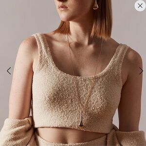IF IT WERE ME fuzzy soft cropped tank top Coral women’s size L Barbiecore